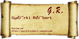 Györki Róbert névjegykártya